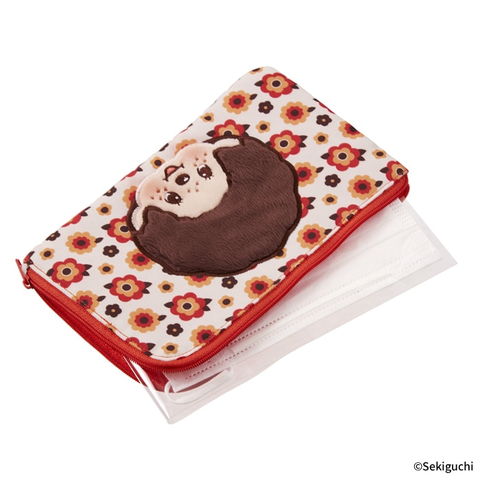 ネコポス可】 モンメイト(オレンジ) Zipマルチポーチ|【ぬいぐるみの