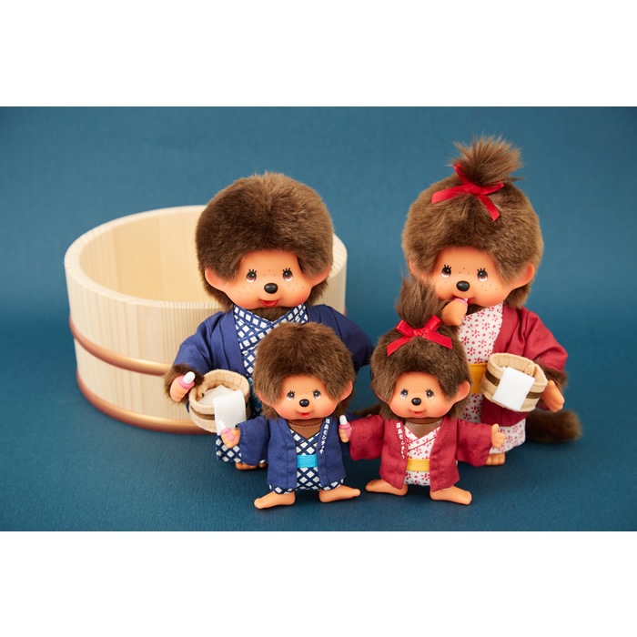 温泉モンチッチ 女の子 フラットキーチェーン|【ぬいぐるみのセキグチ