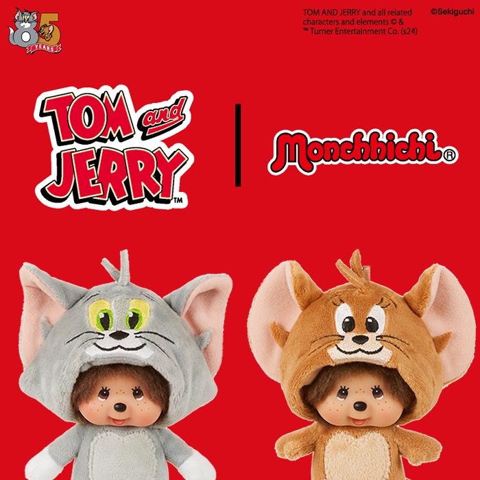 トムとジェリー×モンチッチ ジェリーモンチッチ 顔でかSSキーチェーン