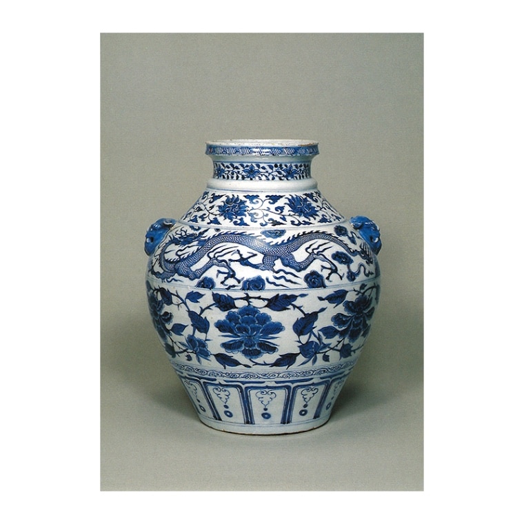 中国古玩 青花 染付 双耳 花瓶 壺 大明成化年製 唐物 時代物 【公式通販】