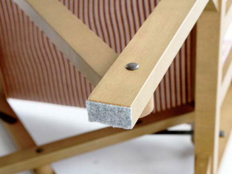 松右衛門帆を使用した折り畳みできるウッドデッキチェア | インテリア