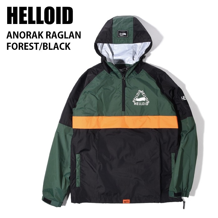 HELLOID ヘルロイド ウェア 22HEL-08 ANORAK RAGLAN 22-23 FOREST