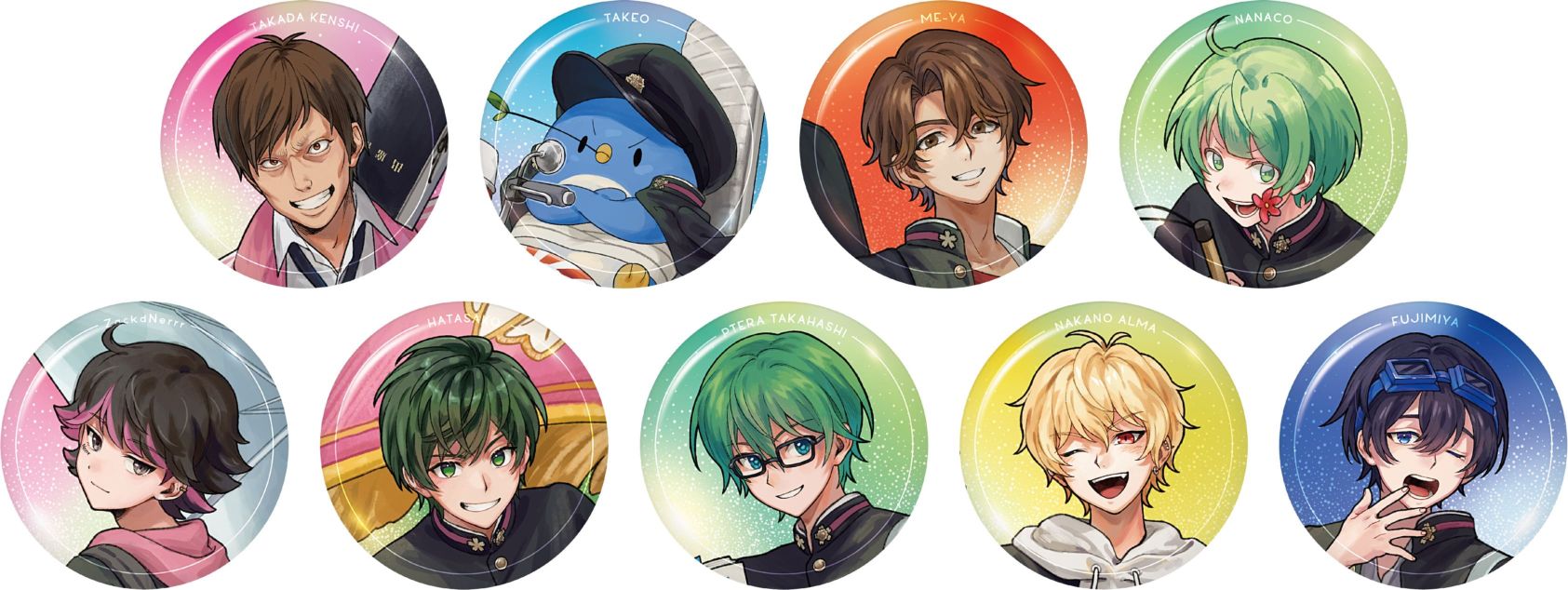 受注生産『高田村文化祭』ランダム缶バッジ（全9種／10%でホログラム