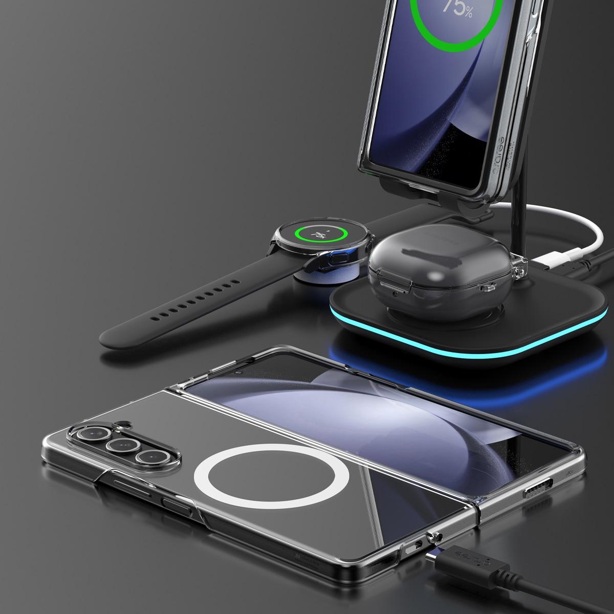 araree（アラリー） araree Galaxy Z Fold5 クリア ケース Nukin M