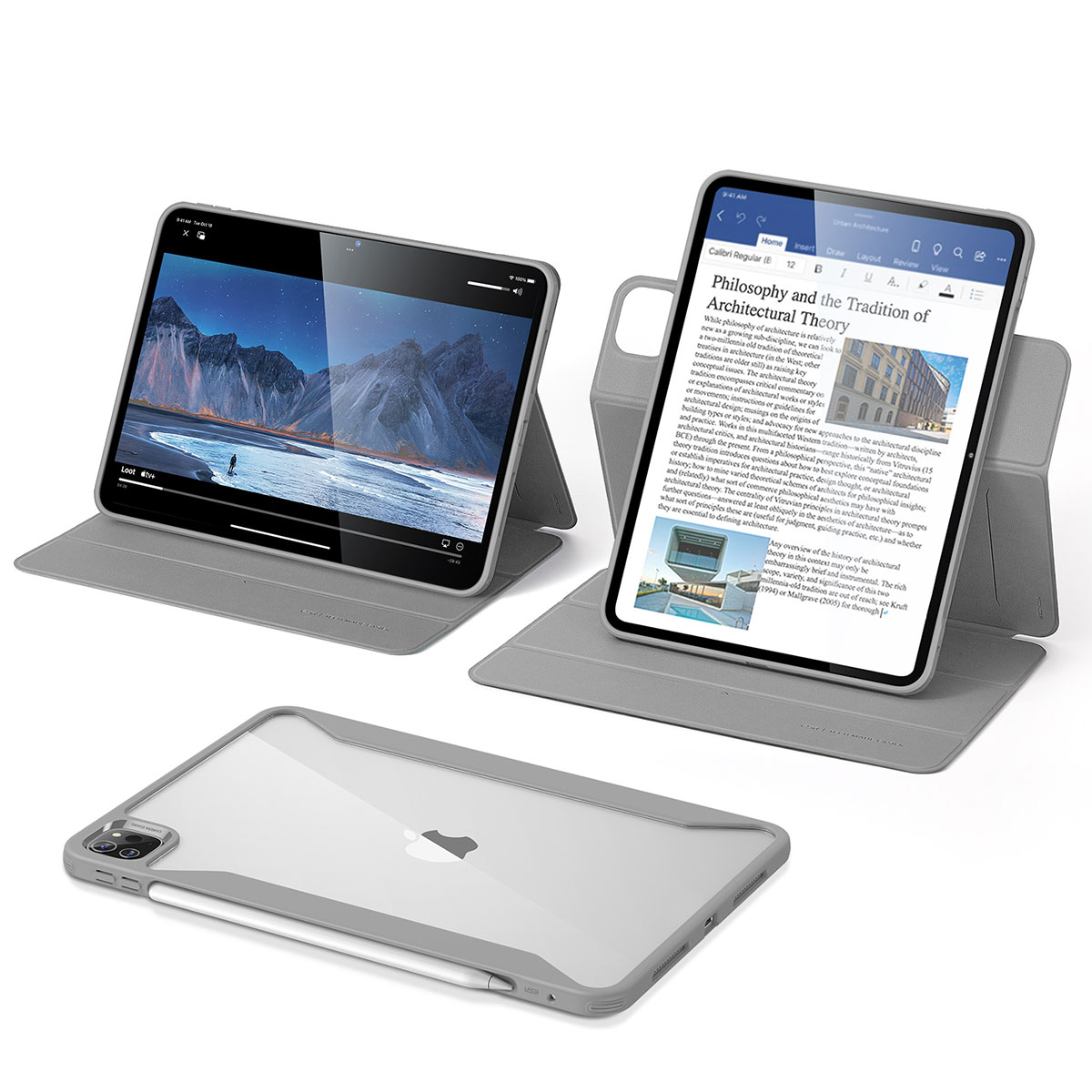 ESR [iPad Pro 11インチ (M5/M4) 用] REBOUND 360 ハイブリッド 2WAY