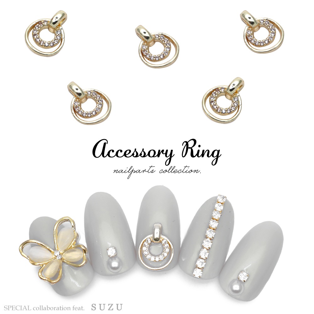 ネコポス送料無料】ネイルパーツ SUZUコラボ商品 ジルコニア製