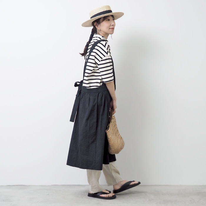 NARU(ナル) 20sシーチングハンドワッシャー エプロンスカート 649888