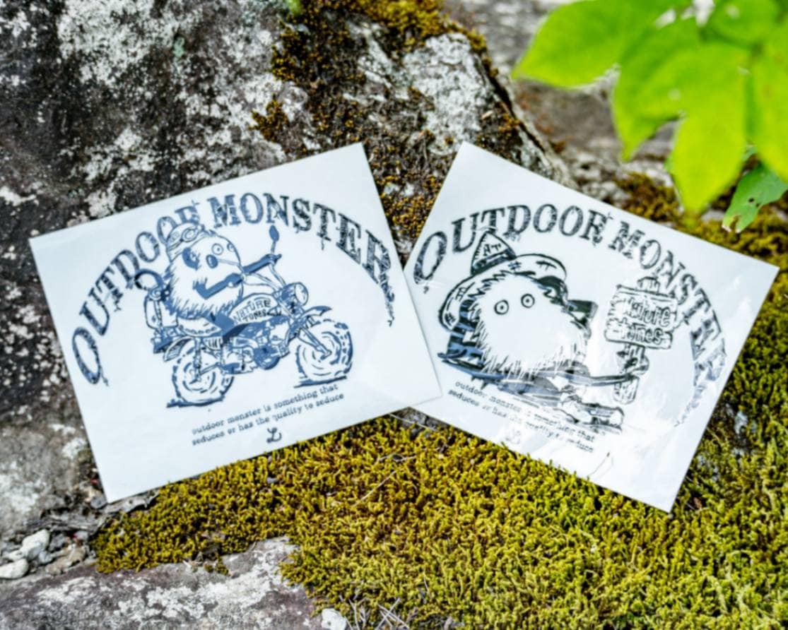 アウトドアモンスター BIGカッティング転写ステッカー:Naturetones