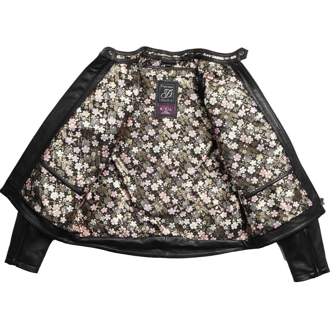 バイク 金襴レディースレザージャケット[FR21SJ-15K] ウェア