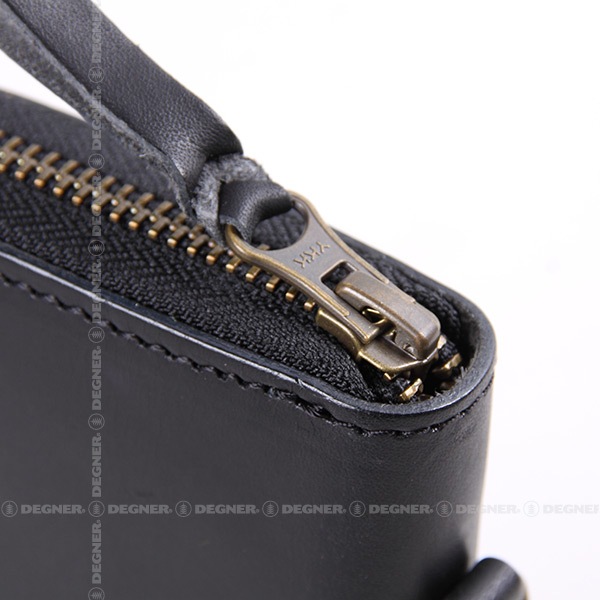 バイク レザージップウォレット[W-92-BK] レザーウォレット,ジップ