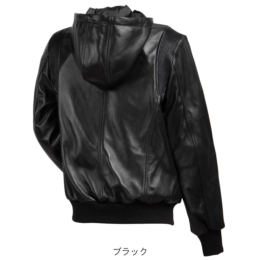 バイク レディースフード付きレザージャケット[FR25WJ-5] ウェア