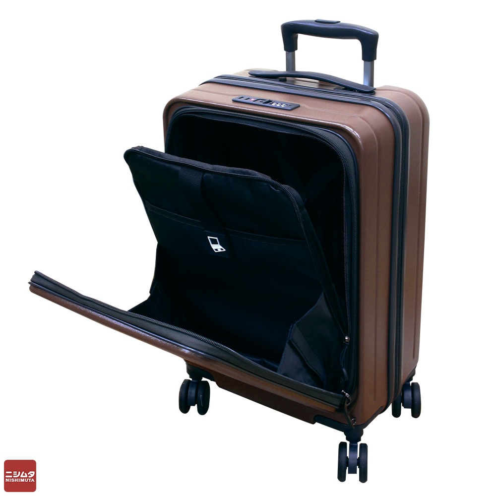 N'eeds! フロントドア式 キャリーケース 36L FO-HEO36 HEオレンジ