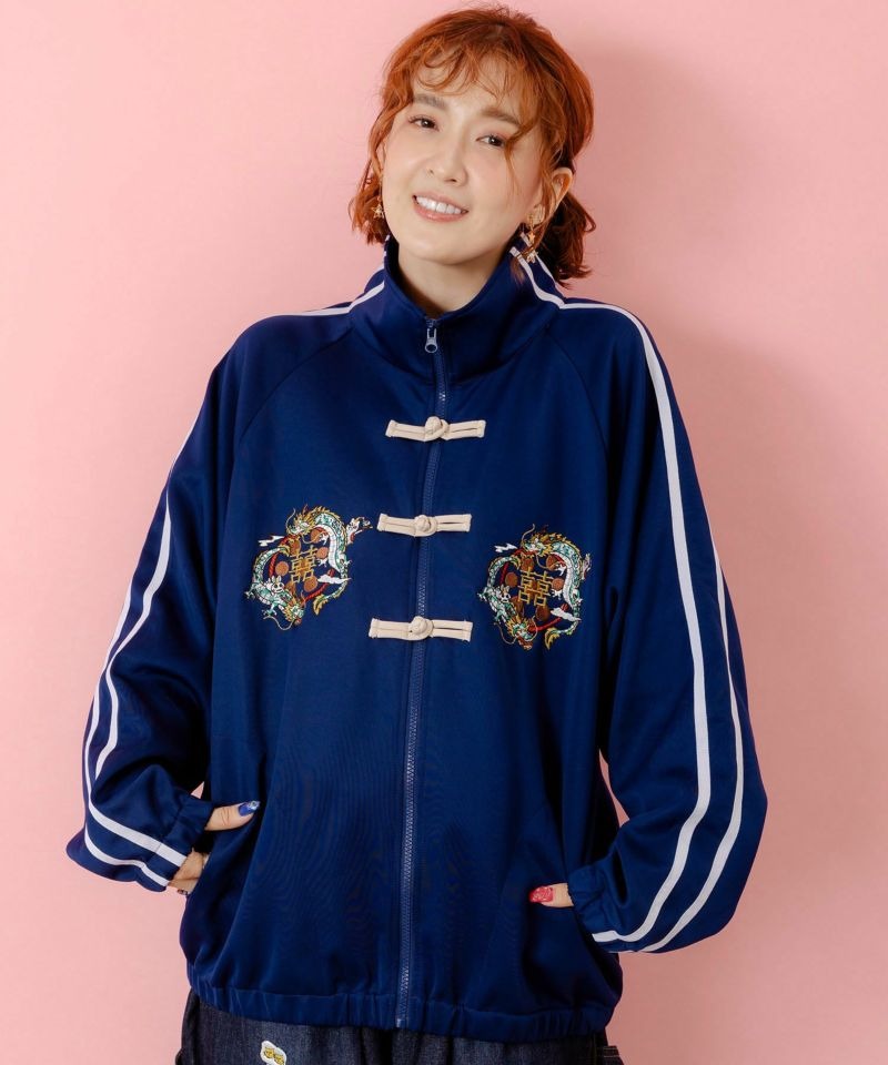 スカラーパリティー / ウサギと龍刺繍 カンフーボタンジャージ | BRAND