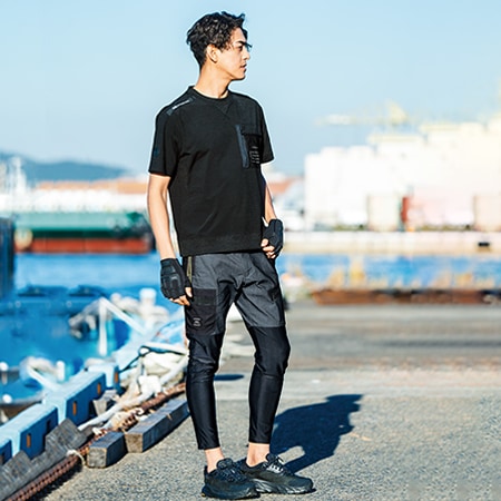 レギンスジョガーパンツ 1328-07 春夏 ストレッチ 収納ポケット 綿