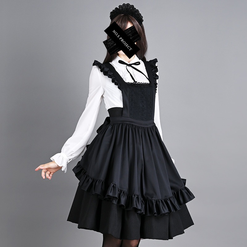 フリルエプロン ブラック | NO.S PROJECT