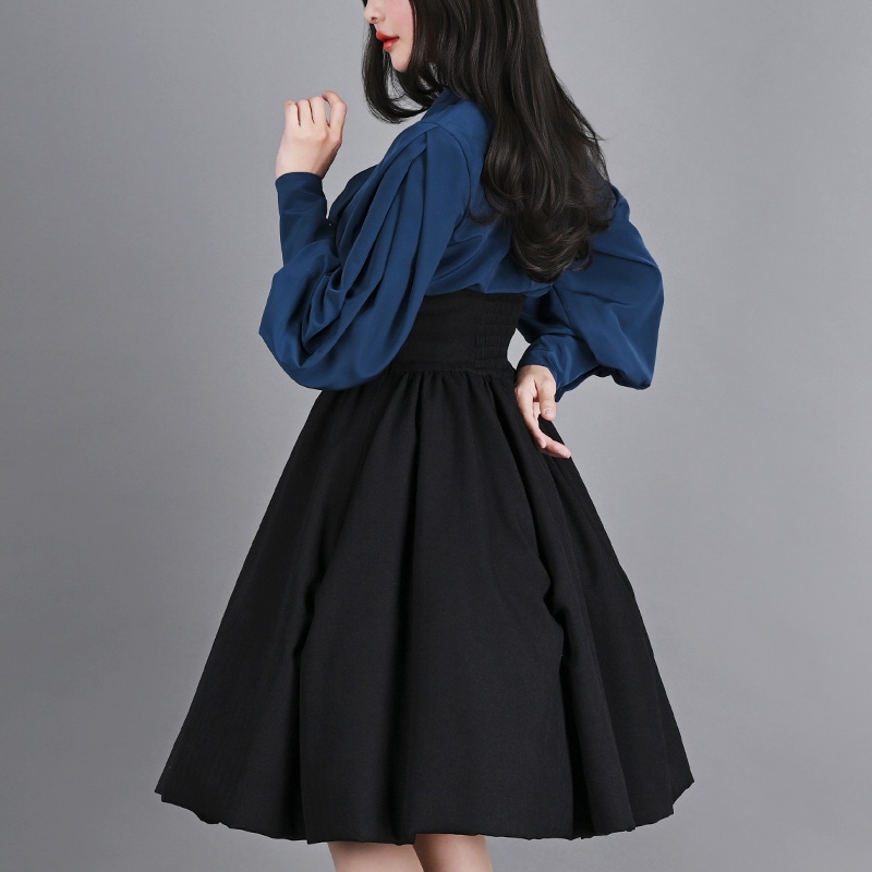 グレイスリボンブラウス ネイビー | NO.S PROJECT