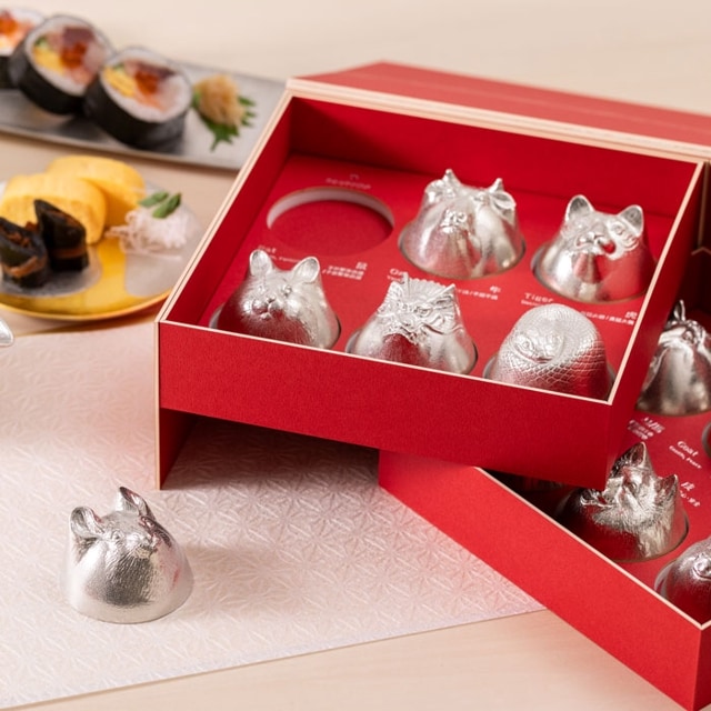 干支ぐい呑 - 十二支セット - 金箔｜錫製雑貨・酒器の通販は能作