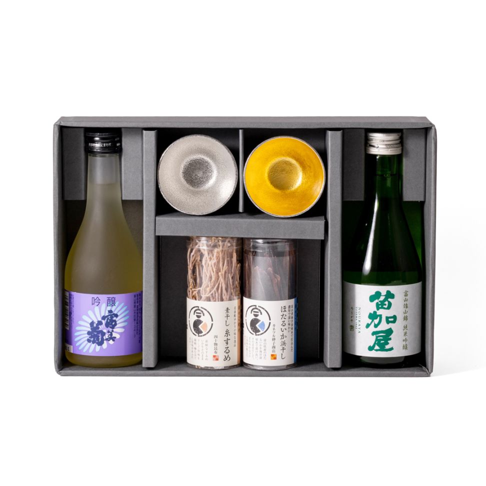 飲み比べ晩酌セット（おつまみ2種付）｜錫製雑貨・酒器の通販は能作