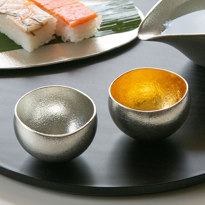Kuzushi - Yure - 小 錫・金箔セット｜錫製雑貨・酒器の通販は能作