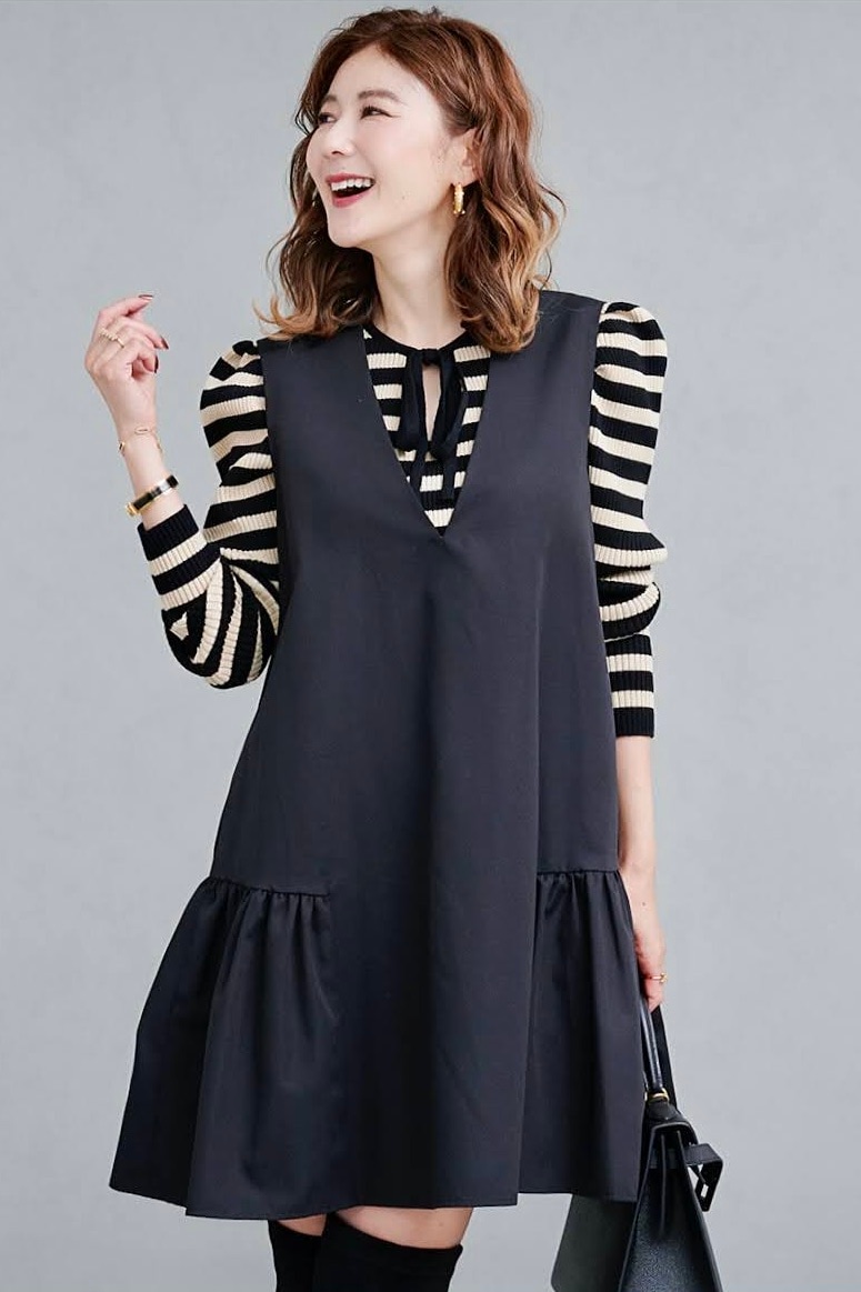 パフスリーブボーダーニット | ALL ITEM | OBLI