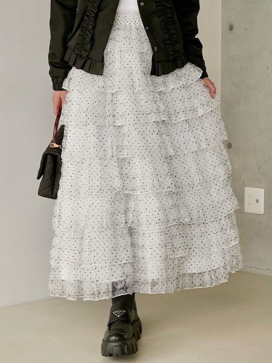 ローズドットチュールスカート【残り3点】 | BOTTOMS | OBLI