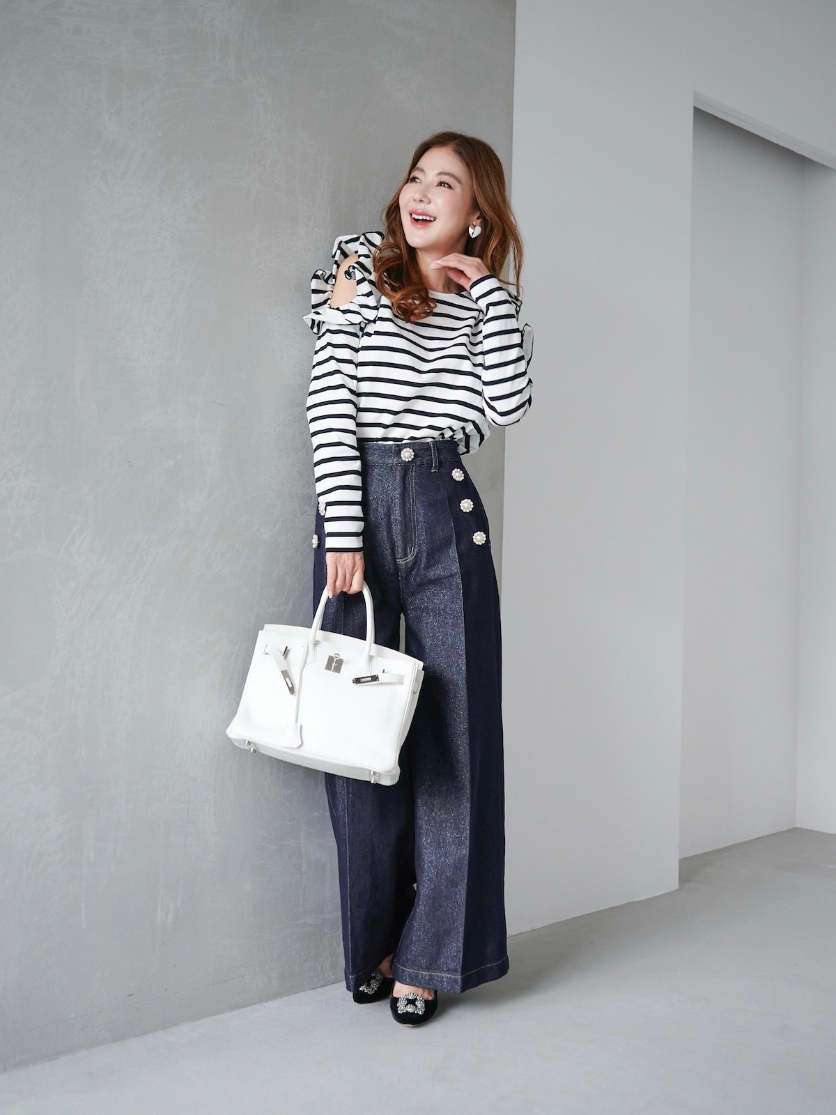 ボーダーフリルトップス【残り2点】 | TOPS | OBLI