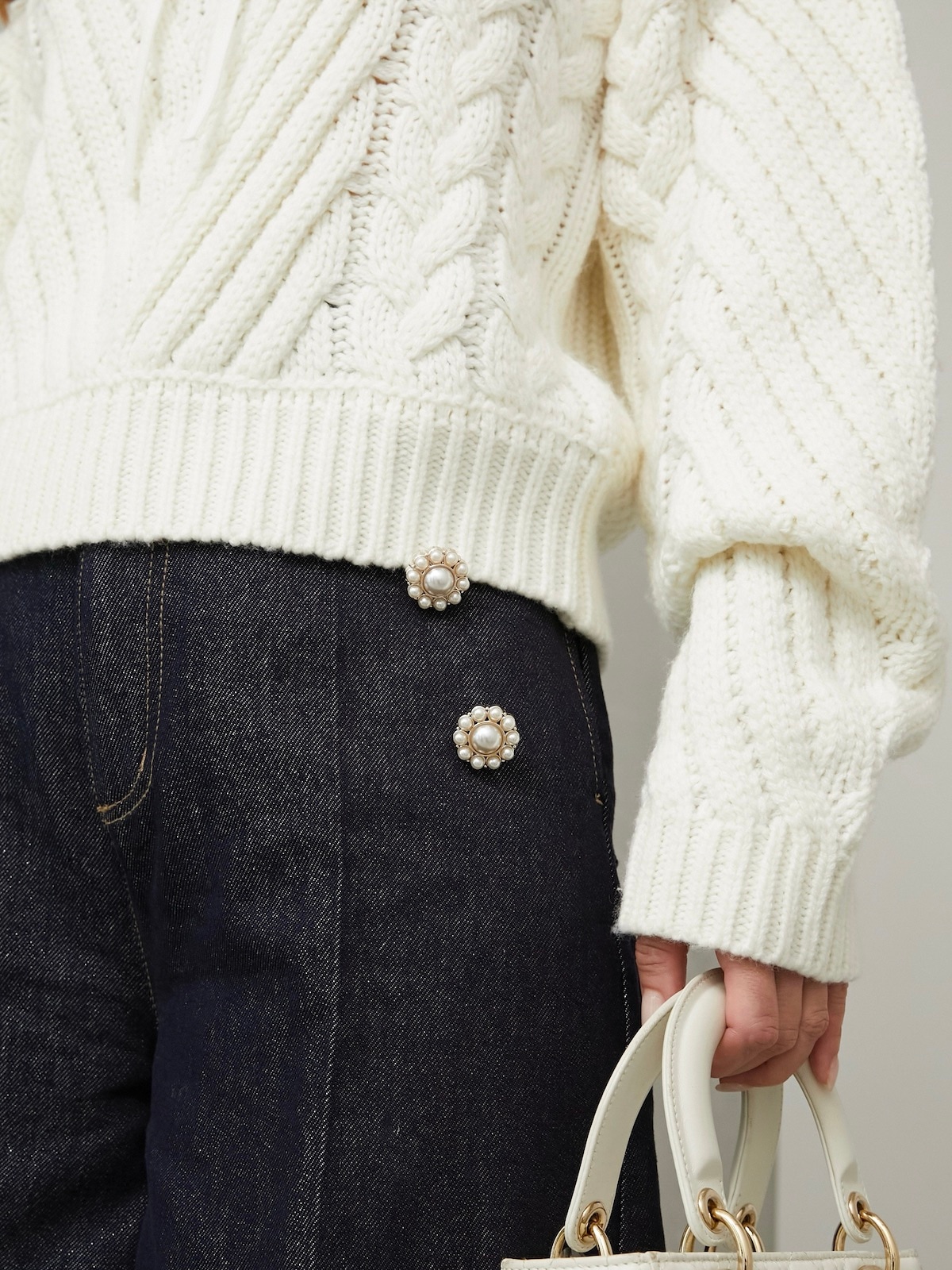 ラメパールデニムパンツ | BOTTOMS | OBLI