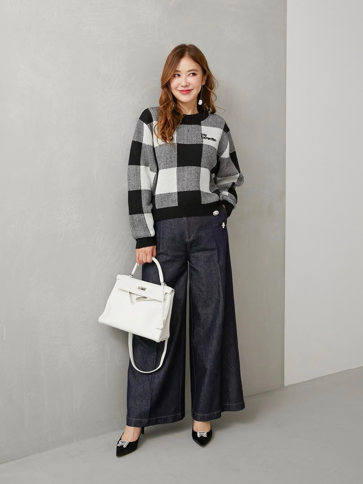 ラメパールデニムパンツ | BOTTOMS | OBLI