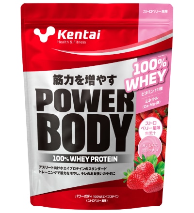パワーボディ100%ホエイプロテイン ストロベリー風味350g