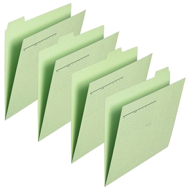 プラス(PLUS)個別フォルダー カットフォルダー マチなし 4山 A4-E