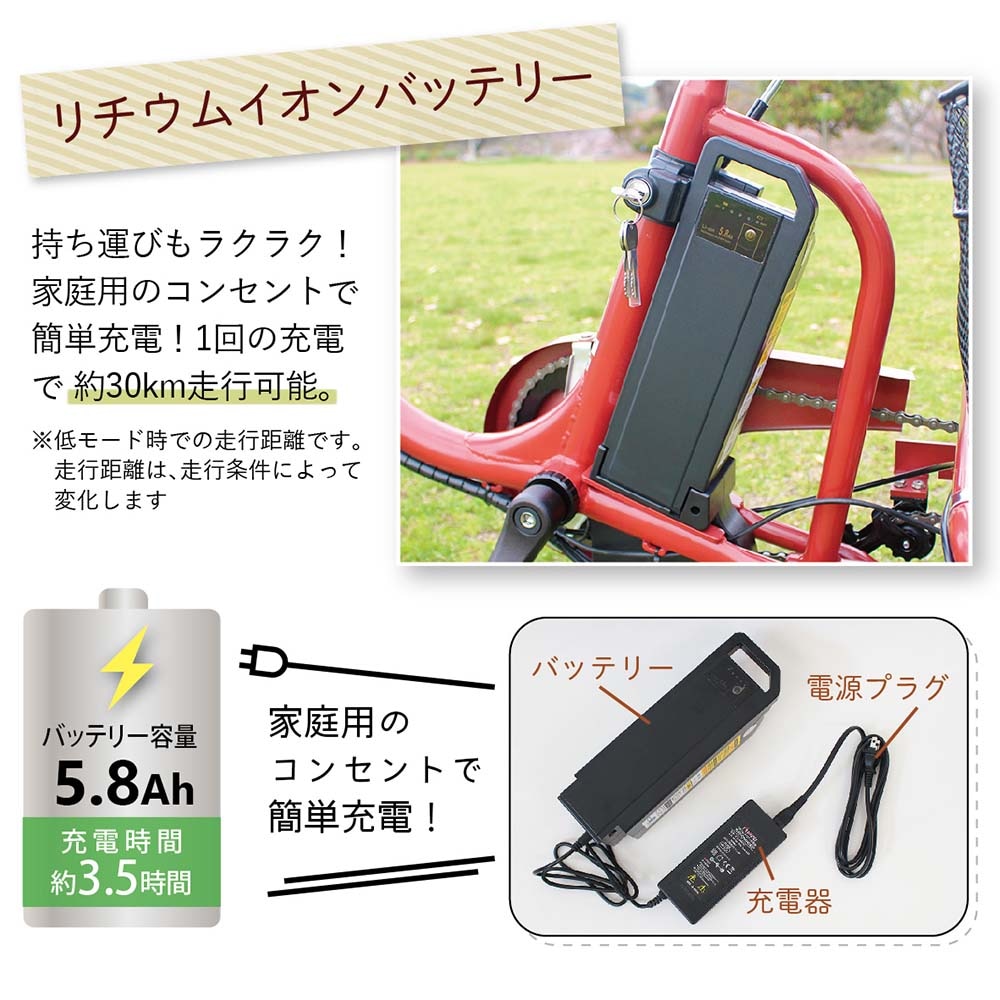 ミムゴ mimugo イーパートン ロータイプ 電動アシスト三輪自転車