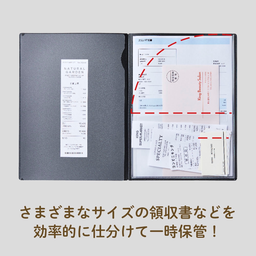 キングジム KINGJIM レシート/領収書スキャンホルダー シロ 790-W 家計