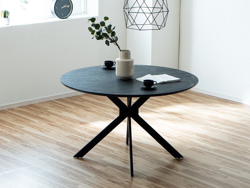 カフェテーブル ダイニングテーブル 石目調 コンクリート調 大理石柄