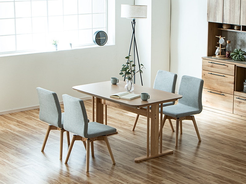 ダイニングテーブル5点セット ダイニングセット 130cm 回転椅子 回転