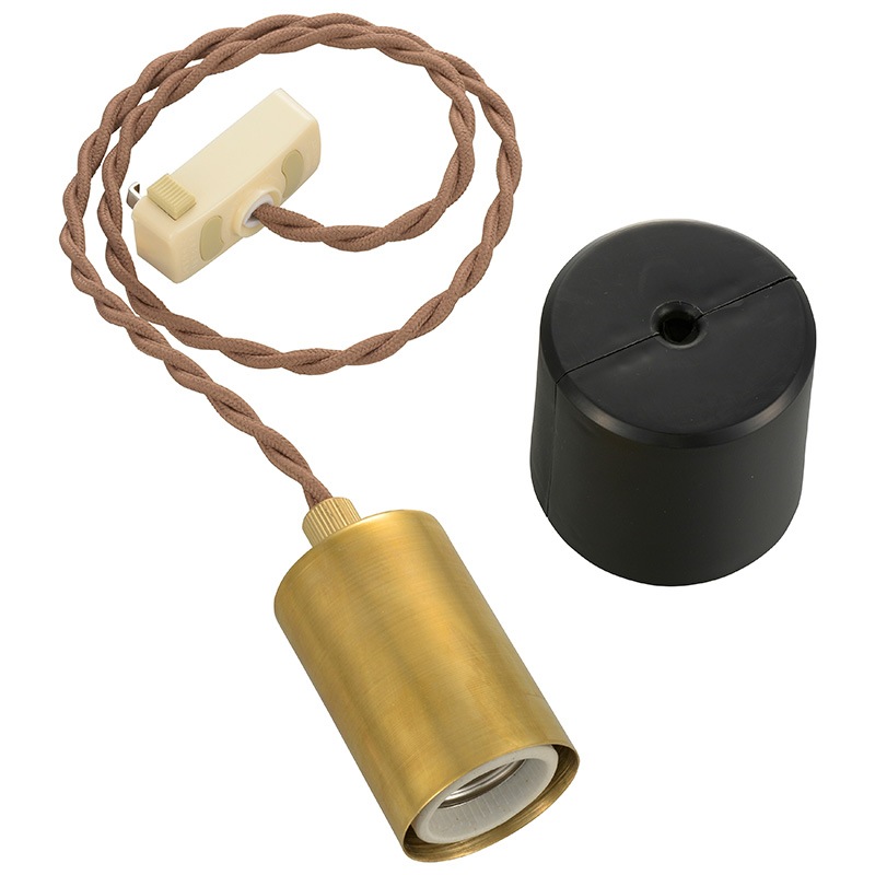 ペンダントソケットライト 真鍮TypeA_HS-LPS03 06-3903｜通販なら