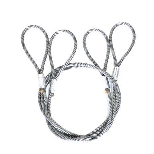 玉掛策 径16mm 長3.0m 2本セット 両アイ ロック加工 ワイヤーロープ