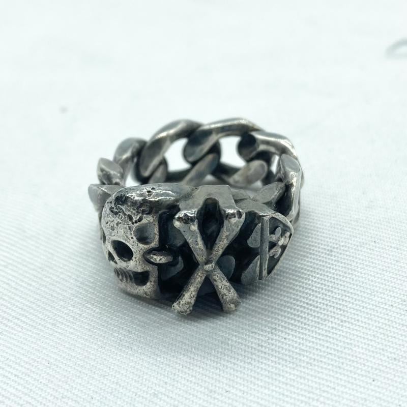 中古】NUMBER (N)INE×Magical Design スカルリング #17 シルバー950