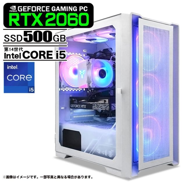 ゲーミングPC デスクトップパソコン ホワイト メッシュ GeForce