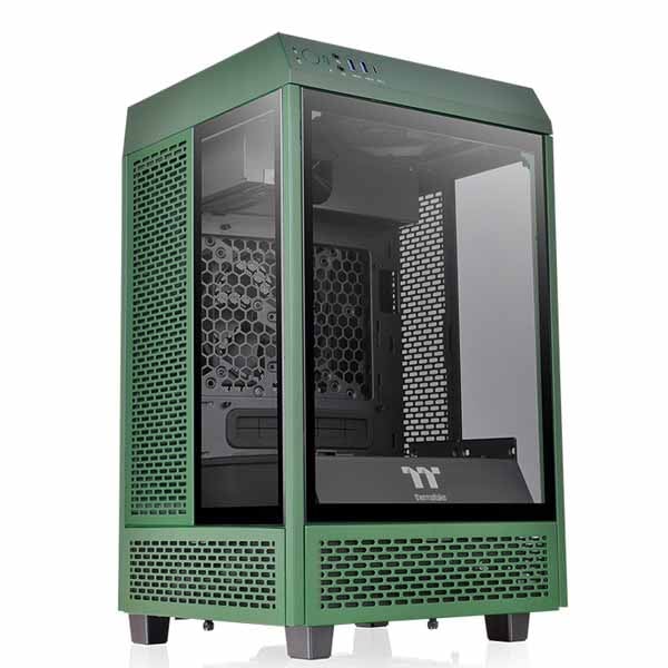 Thermaltake The Tower 100 -Racing Green- 3面強化ガラスパネル ミニ