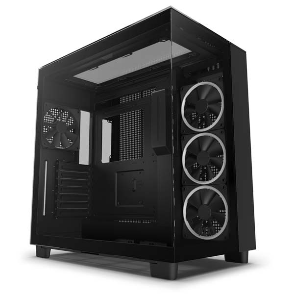 NZXT H9 Elite Black 2層構造ミドルタワーPCケース 強化ガラスモデル