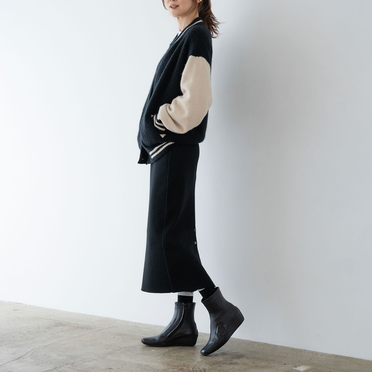 NO NAME ノーネーム MIKO-52450-BLACK ミコ ブラック | ITEM（アイテム