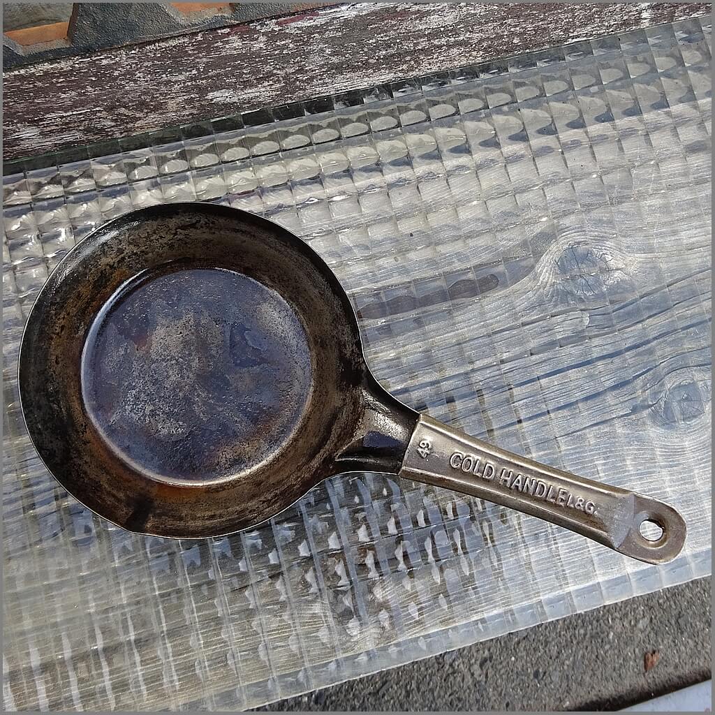 カウボーイフライパン　ヴィンテージ　COLDHANDLE L &G Vintage ColdHandle L&G Cowboy FryingPan IronPan 鉄製 鉄フライパン