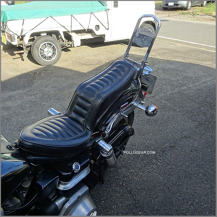 ショベル チョップショップ製 キング&クイーン シート 4速フレーム