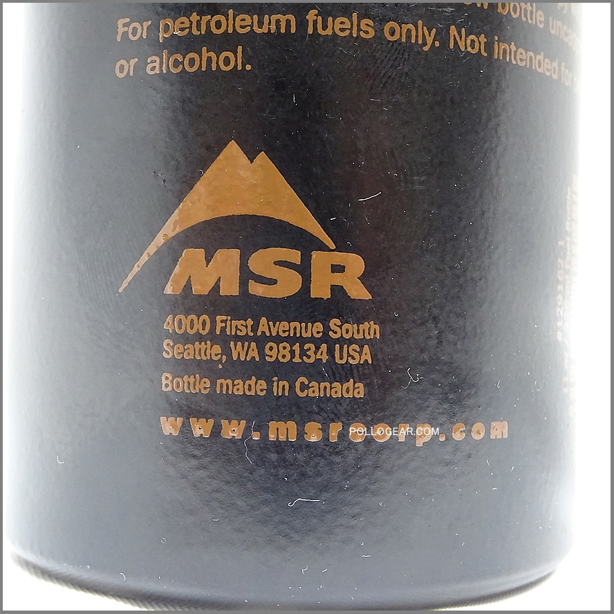 MSR　ミリタリー　ボトル　ブラック　22オンス 極上 カナダ軍 MSR <BR>ブラック ミリタリー 11oz<BR>フューエルボトル