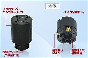 接地形3P 250V 30A ｺｰﾄﾞｺﾈｸﾀﾎﾞﾃﾞｨ 【4324R】