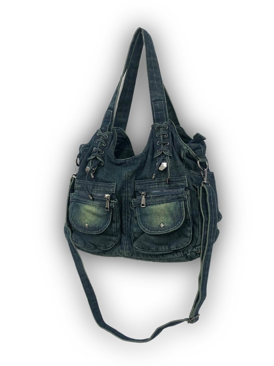 受注制【Never mind the XU】2way denim bag (2color) / 【ネバー