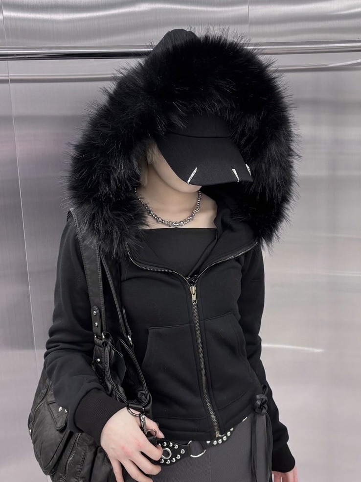 受注制【nmtc +】fur zip up hoodie (2color) / 【エヌエムティーシー