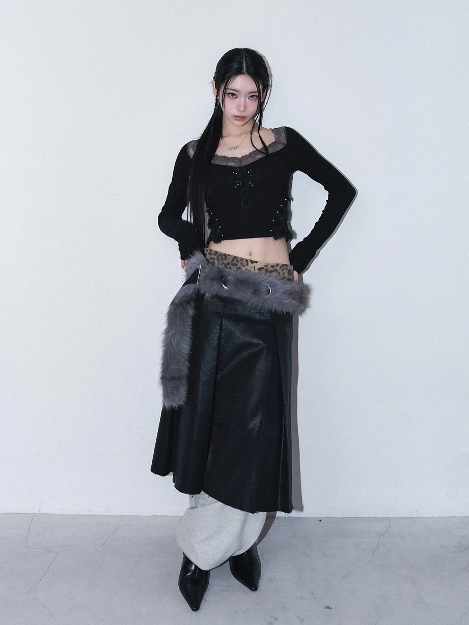 CHERRYQUIRI】cross patch lace sleeve | OUR BRAND,CHERRYQUIRI