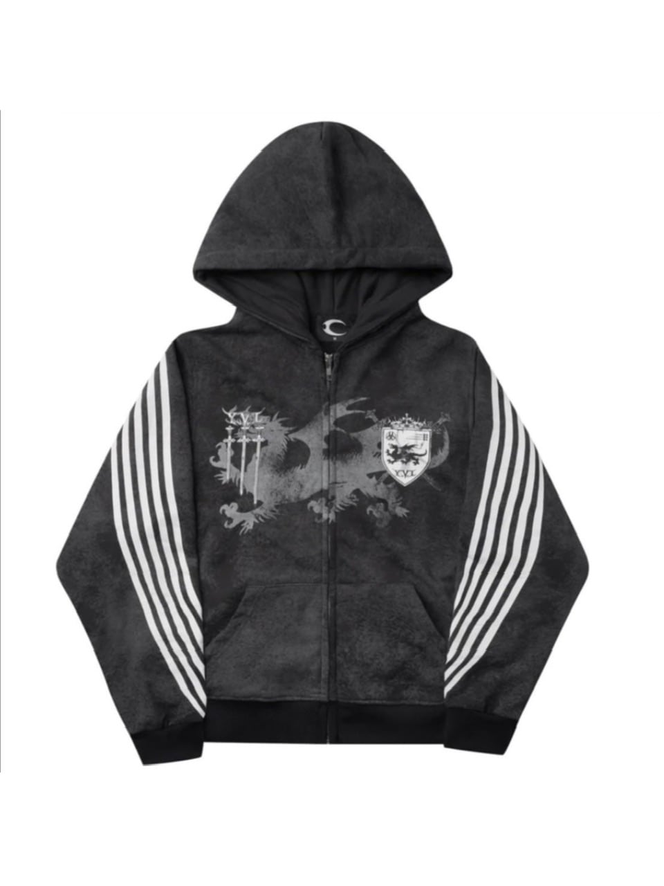 Cozy world Wide】ROYAL KNIGHT CLUB WAXED - HOODZIP | OUR BRAND