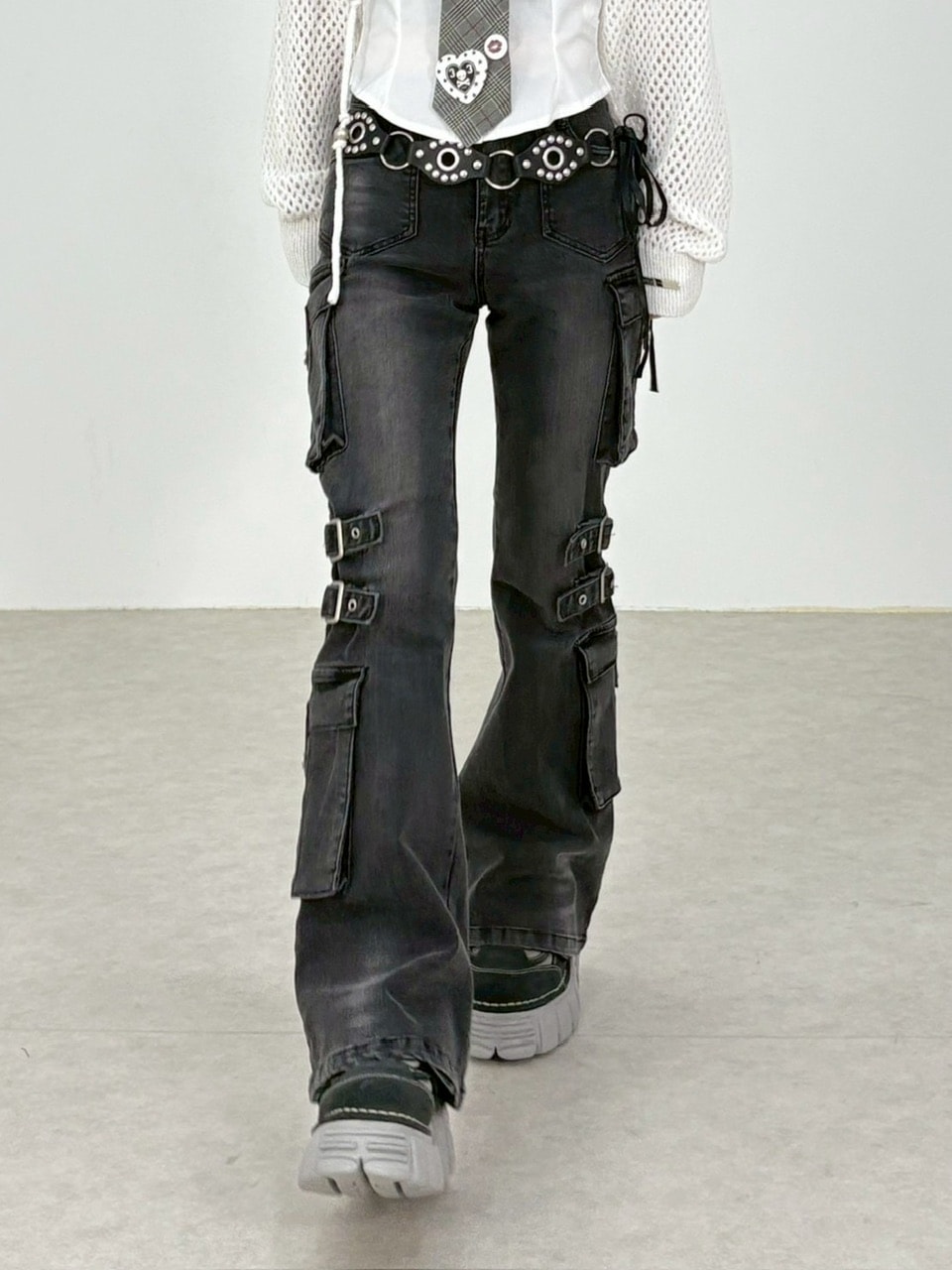 NMTXU】flare cargo denim pants / 【エヌエムティーエックスユー